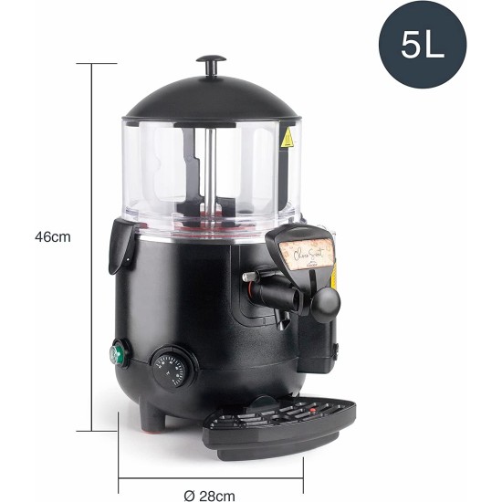 Електрическа машина за горещ шоколад, 220-240V, 50Hz, 1000W, 0°C - 90°C, 5л, 28x41x46,5см, CHOCOSWEET – Lacor