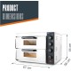 Професионална електрическа фурна за пица, двойна, 57x56xh44см, 3000W, 300°C, LECCO – Lacor