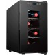 Хладилна витрина за 8 бутилки, 220-240V, 50Hz, 70W, 23л, 11 - 18°C, 190kWh, 26x49,5x48см, 10кг, BLACK – Lacor