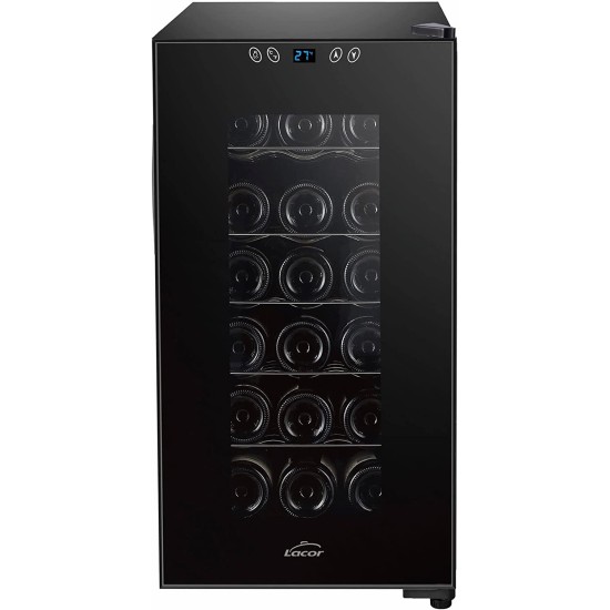 Хладилна витрина за 18 бутилки, 220-240V, 50Hz, 70W, 11°C - 18°C, 26dB, 50л, 34,5x49x67см, THERMOELECTRIC – Lacor