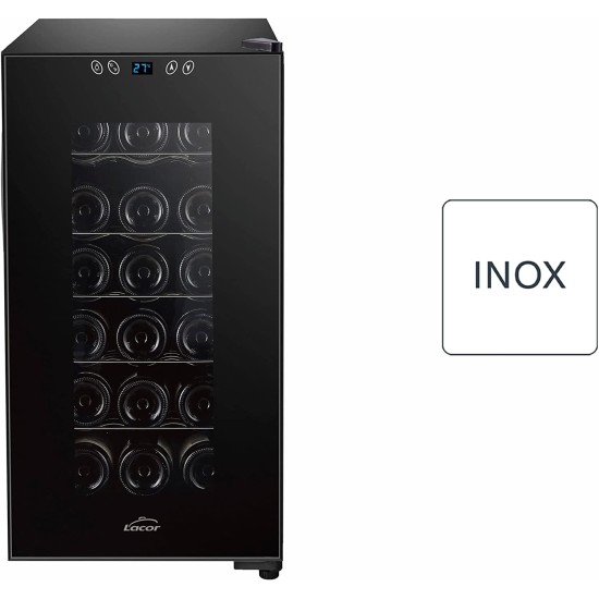 Хладилна витрина за 18 бутилки, 220-240V, 50Hz, 70W, 11°C - 18°C, 26dB, 50л, 34,5x49x67см, THERMOELECTRIC – Lacor