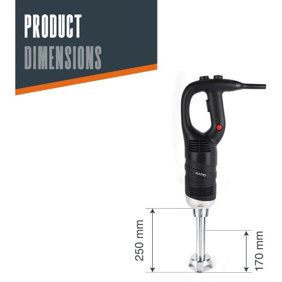 Електрически професионален пасатор, 18/10, 450W, 4000-16000 r.p.m., 30л, RAPID - Lacor
