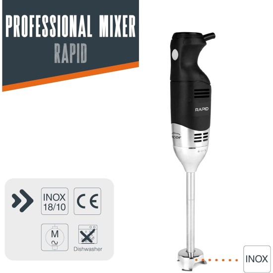 Електрически професионален пасатор, 18/10, 220W, 4000-18000 r.p.m., 8л, RAPID - Lacor