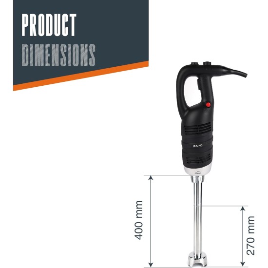 Електрически професионален пасатор, 18/10, 650W, 8000-18000 r.p.m., 140л, RAPID - Lacor