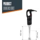 Електрически професионален пасатор, 18/10, 650W, 8000-18000 r.p.m., 140л, RAPID - Lacor