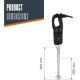 Електрически професионален пасатор, 18/10, 650W, 8000-18000 r.p.m., 180л, RAPID - Lacor