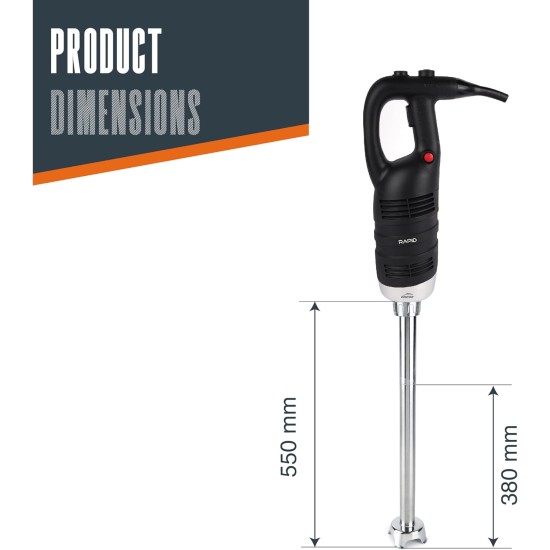 Електрически професионален пасатор, 18/10, 650W, 8000-18000 r.p.m., 220л, RAPID - Lacor