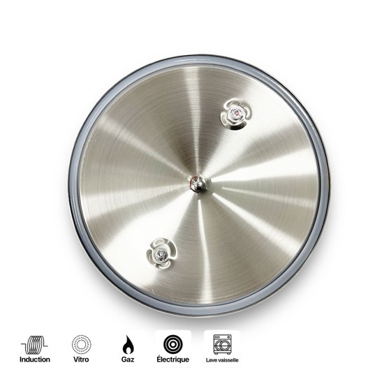 Иноксова тенджера под налягане, ф24см, 23см, 10л, GENIUS, GARINOX - Lacor