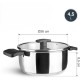Иноксова тенджера със стъклен капак, ф26см, h9,5см, 4,5л, Caliza – Lacor
