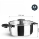 Иноксова тенджера със стъклен капак, ф28см, h11см, 5,5л, Caliza – Lacor