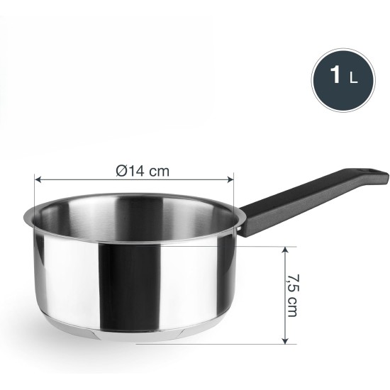 Иноксова касерола, ф14см, h7,5см, 1л, Caliza – Lacor