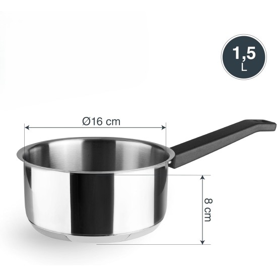 Иноксова касерола, ф16см, h8см, 1,5л, Caliza – Lacor