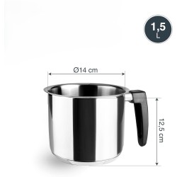 Иноксово канче / млековарка, ф14см, h12,5см, 1,5л, Caliza – Lacor