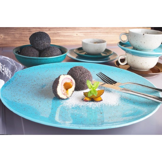 Порцеланово плато овал 20x16,2xh2,2см LIFESTYLE ARCTICBLUE - Lilien