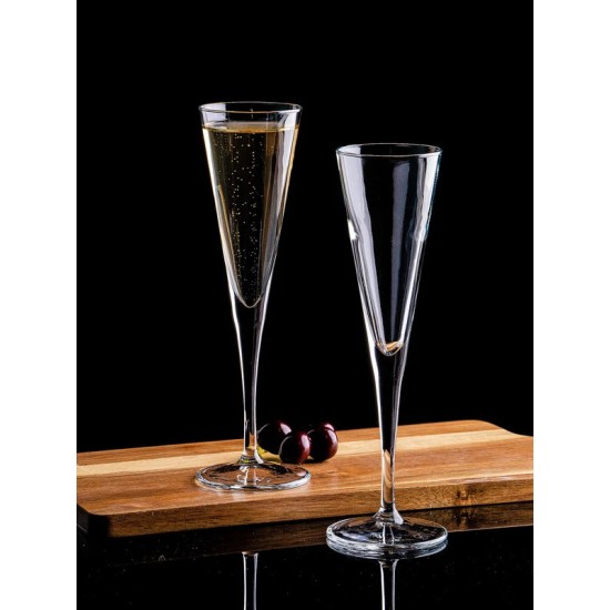 Стъклена чаша за шампанско, 200мл, h24см, ф6,5/7,5см, V-LINE - Pasabahce