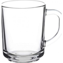 Стъклена чаша за топли напитки, MUG, Нескафе, 250мл, h9,5см. ф7,4/5,2см, PUB - Pasabahce