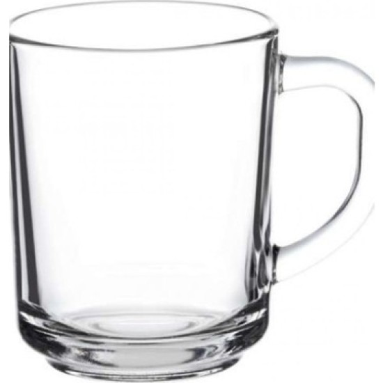 Стъклена чаша за топли напитки, MUG, Нескафе, 250мл, h9,5см. ф7,4/5,2см, PUB - Pasabahce
