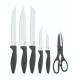 Комплект кухненски ножове на стойка, 6 бр, Laser Cuisine Black - Richardson Sheffield