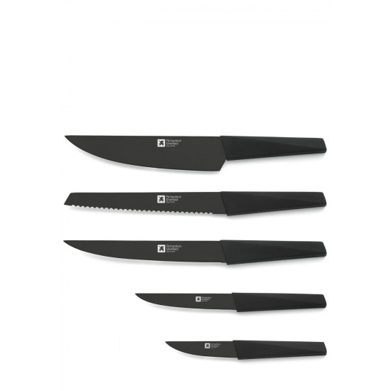 Комплект кухненски ножове 5 бр. на стойка Edge Black - Richardson Sheffield