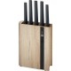 Комплект от 5 кухненски ножове на дървена стойка, Edge Natural Wood - Richardson Sheffield