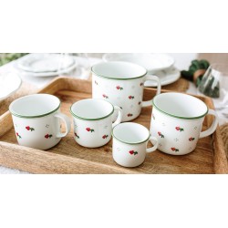 Порцеланова подложна чинийка 14см със зелен кант RETRO MUGS - G.Benedikt