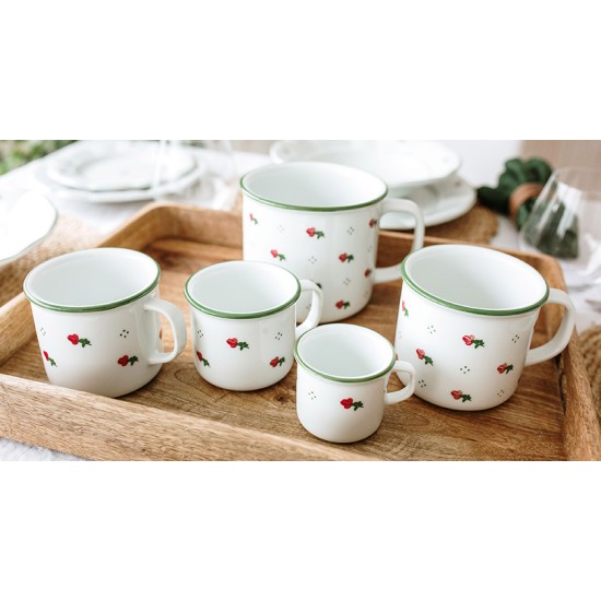 Порцеланова подложна чинийка 14см със зелен кант RETRO MUGS - G.Benedikt