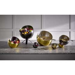 Иноксова купа, 18/8, кръгла, скосена, ф24см, h21см, 2л, златиста, „SPHERE“ – APS