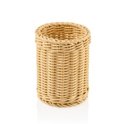 Полипропиленов панер за прибори, ф12см, h15cm, светло бежово, Weaver Pro - WAS