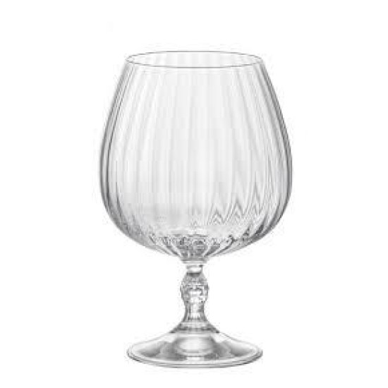 Стъклена чаша на столче за коктейли / вода "COGNAC" 650мл AMERICA \'20s-(1.22147) - Bormioli Rocco