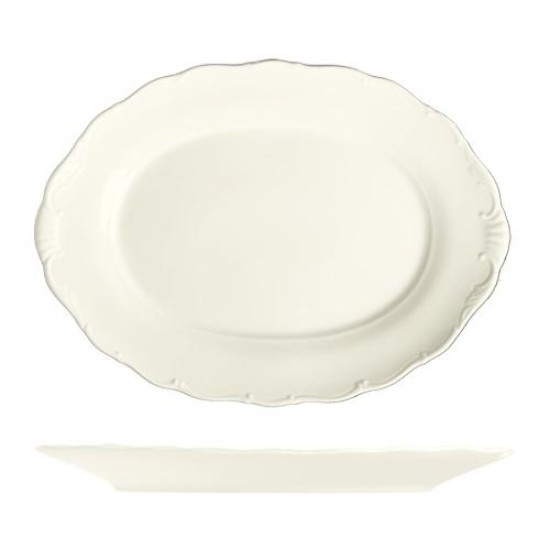 Порцеланово овално плато 32x22,5см h2,6см VERONA IVORY