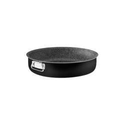 Алуминиева тава кръгла черна 34x6см  "BIZOCHERA" (14409) - Steel Pan
