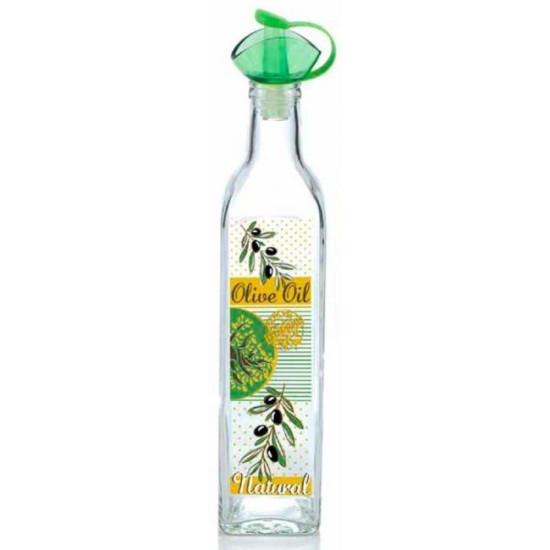 Стъклена бутилка за зехтин 0,5л NATURAL, M-151326 - Horecano