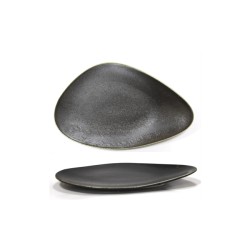 Порцеланово плато  триъгълно  24см ANTIQUE-BLACK (TR0001-9.5B) - Horecano