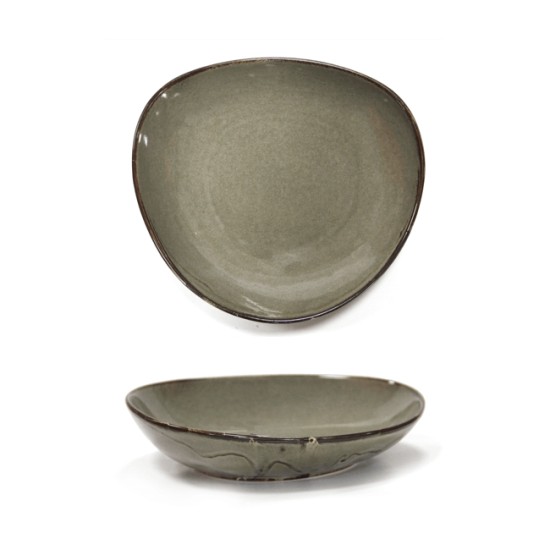 Порцеланова чиния дълбока 28см  ANTIQUE-GREY (TR0003-11G) - Horecano
