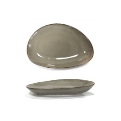 Порцеланово плато овал дълбоко 20см  ANTIQUE-GREY (TR0005-8G) - Horecano