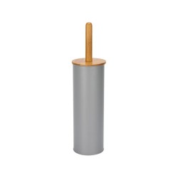 Четка за тоалетна (WC) с бамбукова дръжка 10,3x38,4см сива G-(99034-004-G) - Horecano
