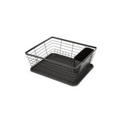 Метален сушилник за съдове на  1 етаж  36,3x30,2x14,5см G-MATT BLACK-(23259-001) - Horecano