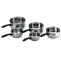 Комплект от 5  иноксови касероли ф12-14-16-18-20см - Garinox