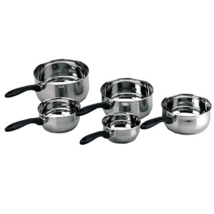 Комплект от 5  иноксови касероли ф12-14-16-18-20см - Garinox