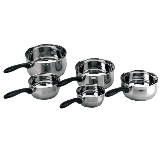 Комплект от 5  иноксови касероли ф12-14-16-18-20см - Garinox