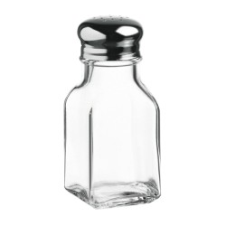 Стъклена солница/пиперница с метална капачка  100мл SALT AND PEPPER - Pasabahce