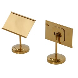 Метална информационна табелка за блок маса - златиста 10.5х9х5.3см GOLD SERVING UTENCILS-(HC-931035) 194683-1   - Horecano