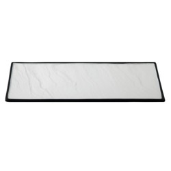 Порцеланово плато  с матов черен ръб 30x14см  HORECANO-BUFFET-(F2935BY-12W)