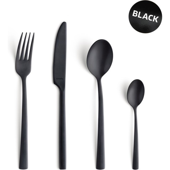 Комплект прибори за хранене от 16 елемента Manille Black - Amefa